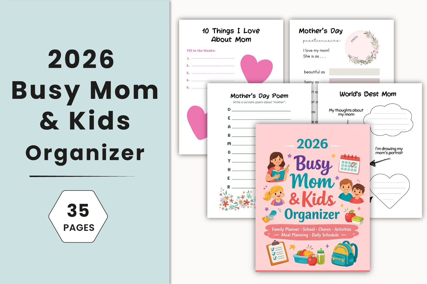 Busy Mom Kids Planner