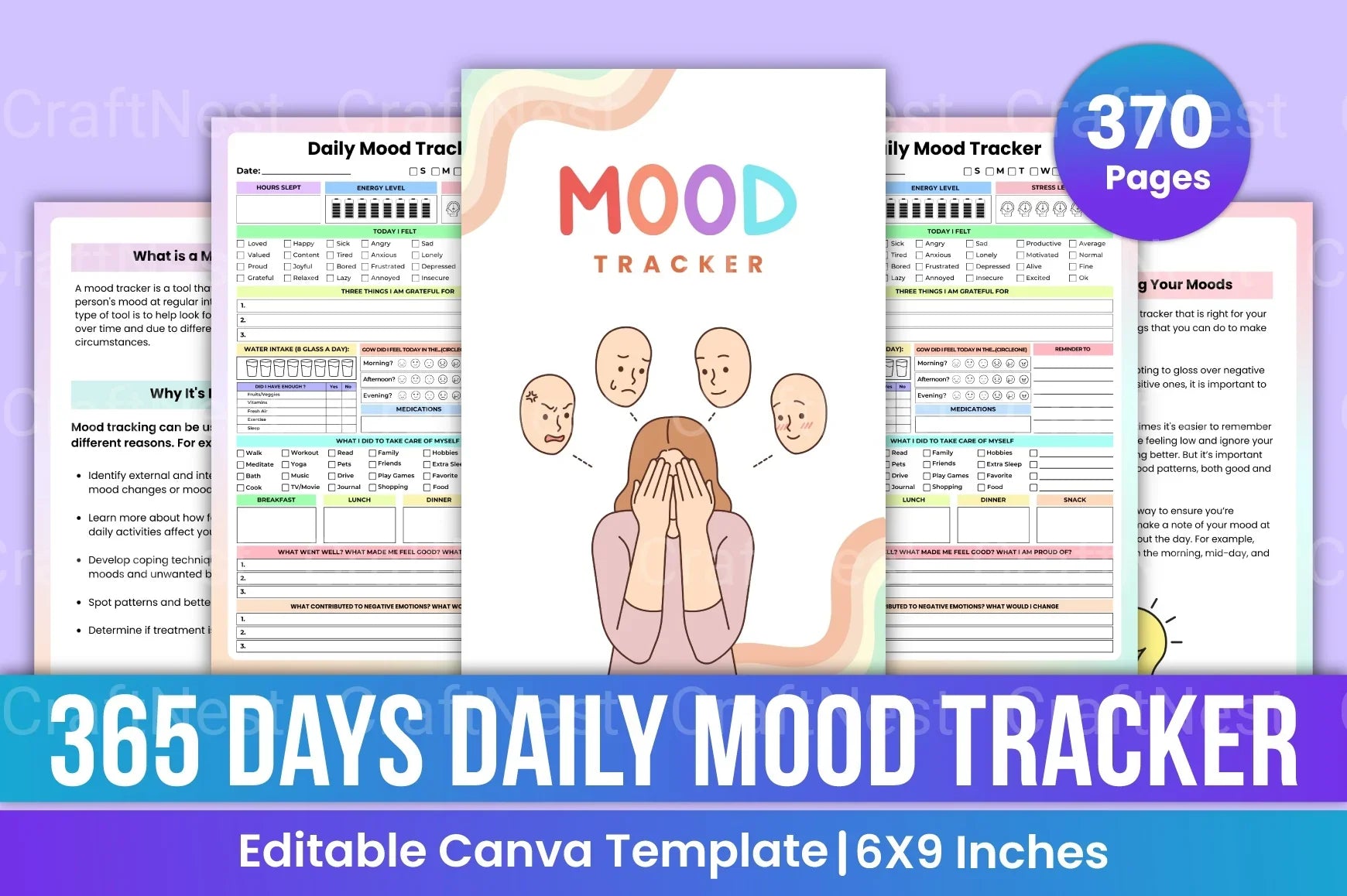 Days Mood Tracker from 100 - CraftNest - Digital Crafting and Art