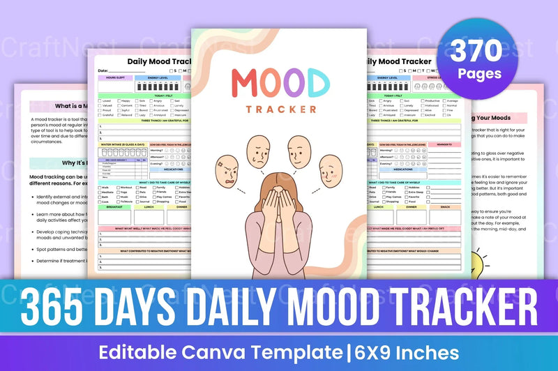 Days Mood Tracker from 100 - CraftNest - Digital Crafting and Art