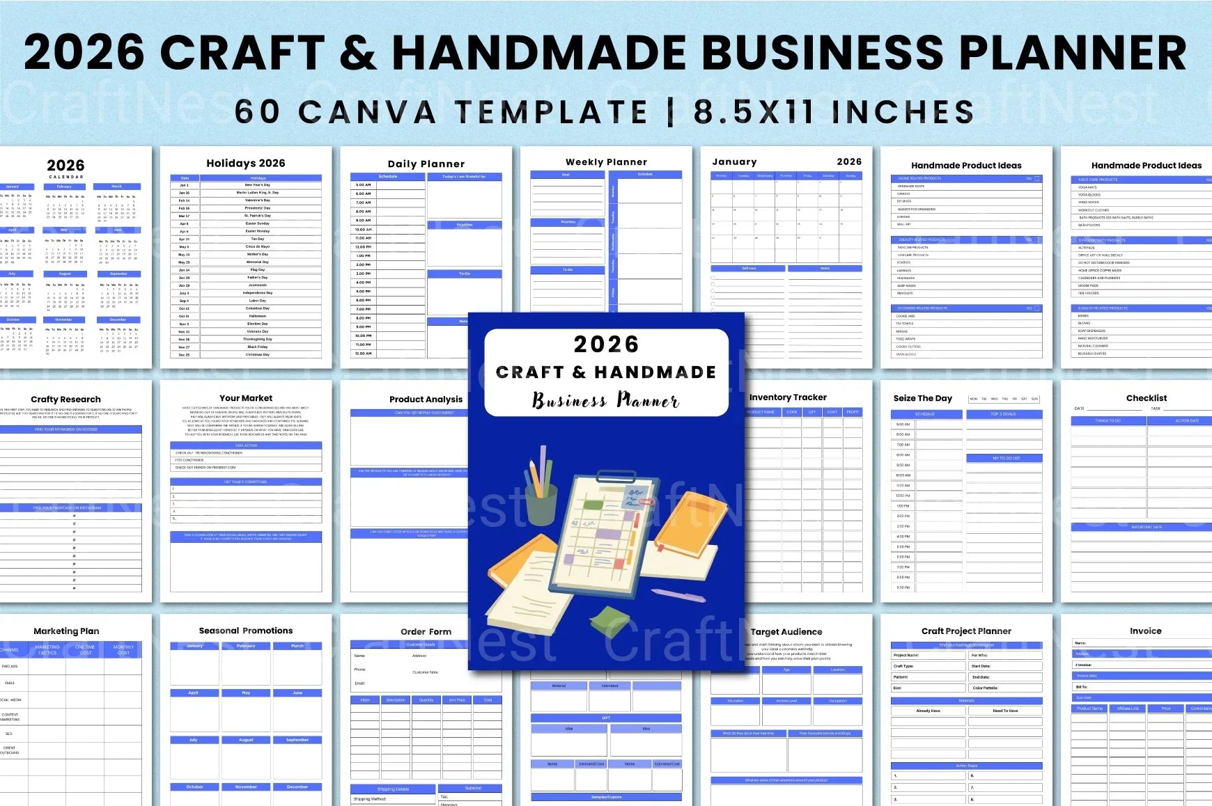 Craft Handmade Business Planner - CraftNest - Digital Crafting and Art