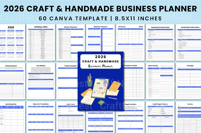 Craft Handmade Business Planner - CraftNest - Digital Crafting and Art