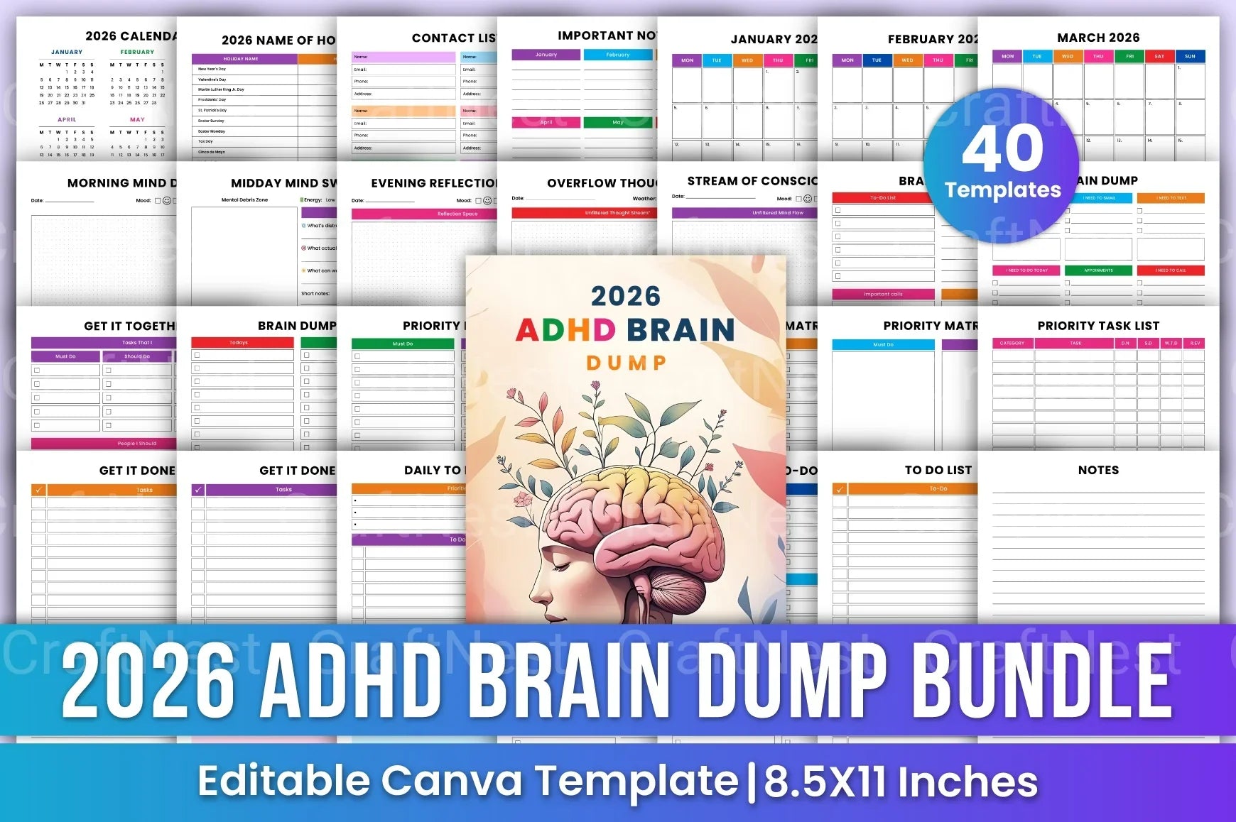 ADHD Brain Dump Guide - CraftNest - Digital Crafting and Art