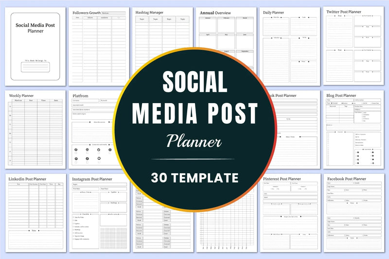 Social Media Post Planner  Bundle - CraftNest - Digital Crafting and Art