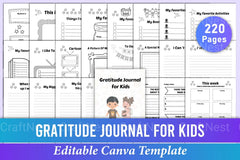 Gratitude Journal for Kids Canva Interior - CraftNest - Digital Crafting and Art