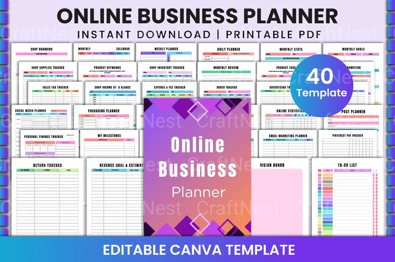 Online Business Planner - CraftNest - Digital Crafting and Art