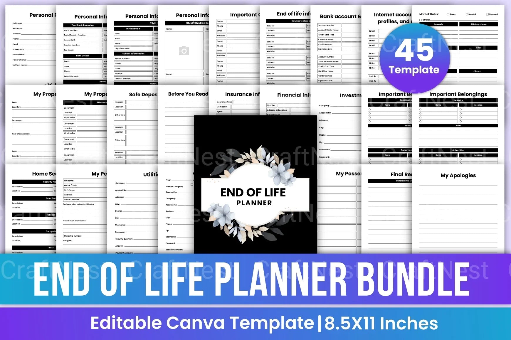 End of Life Planner Guide - CraftNest - Digital Crafting and Art