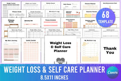 Weight Loss Self-Care Planner - CraftNest - Digital Crafting and Art