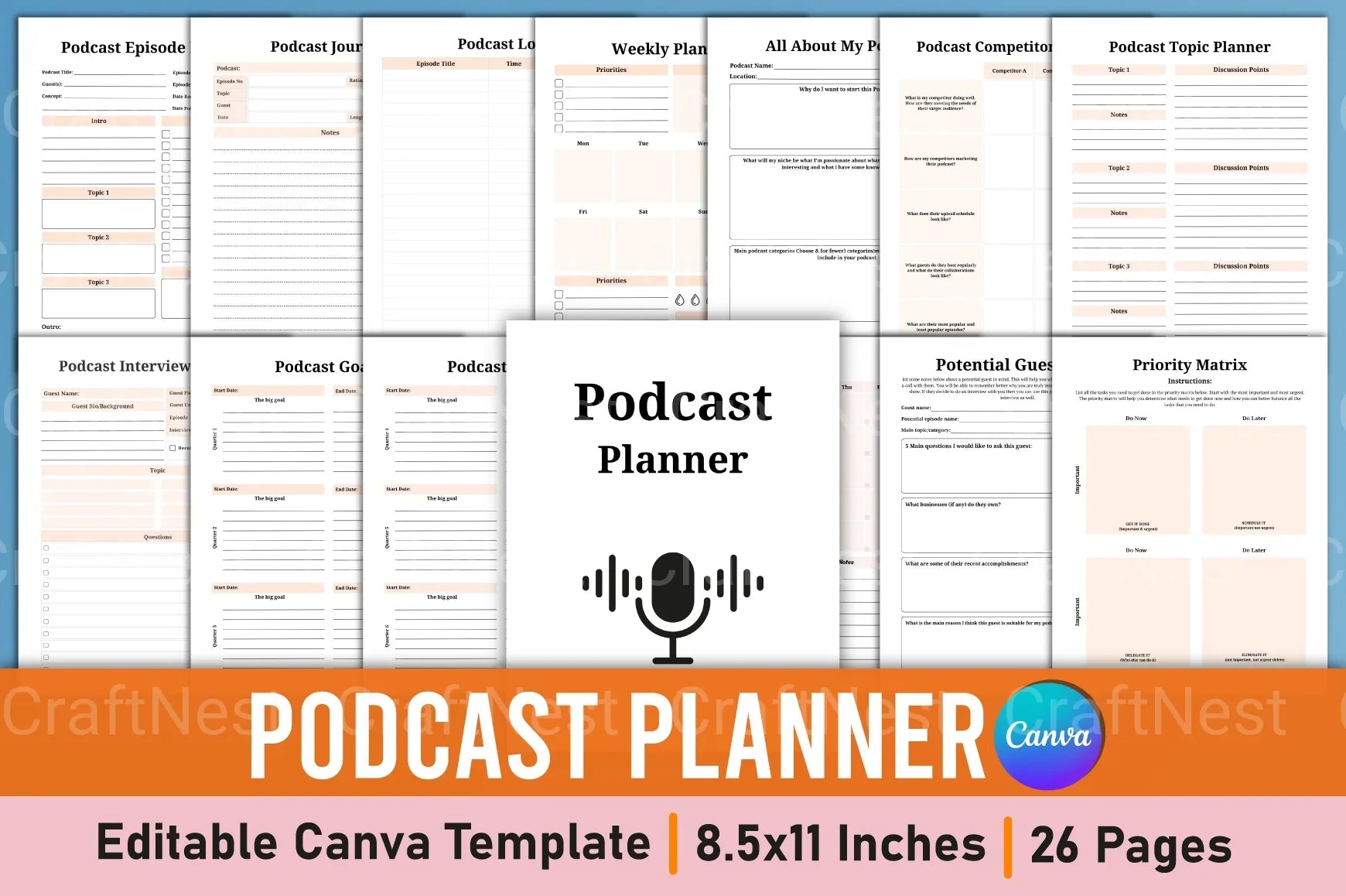 Ultimate Podcast Planner Guide - CraftNest - Digital Crafting and Art