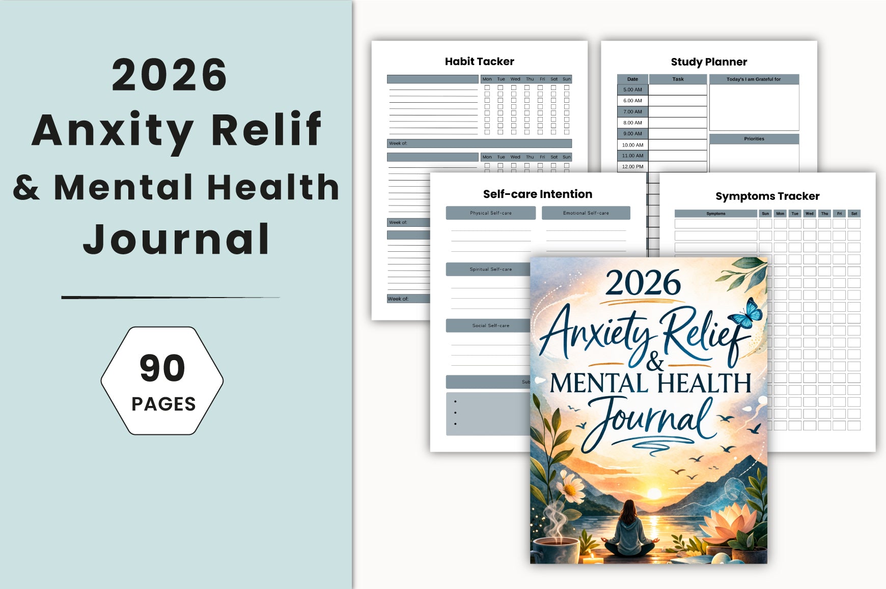 Anxiety Relief Mental Health Journal