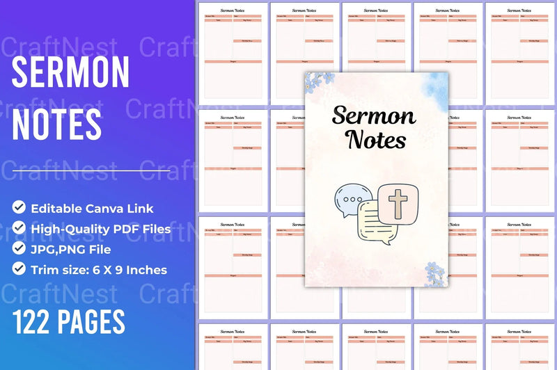 Sermon Notes: Insights and Reflections - CraftNest - Digital Crafting and Art