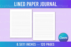Lined 5x11 Notebook - CraftNest - Digital Crafting and Art