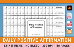 Daily Positive Affirmation Planner - CraftNest - Digital Crafting and Art