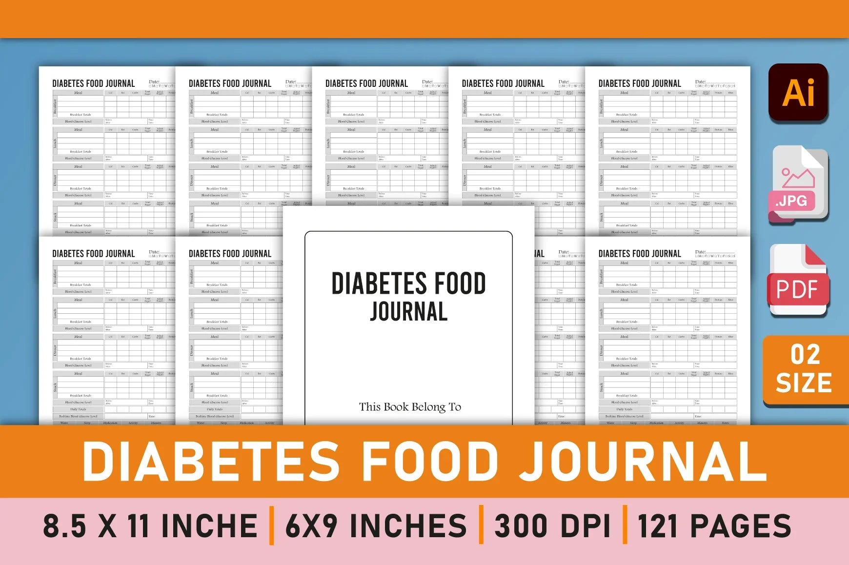 Diabetes Meal Planner Guide Bundle - CraftNest - Digital Crafting and Art