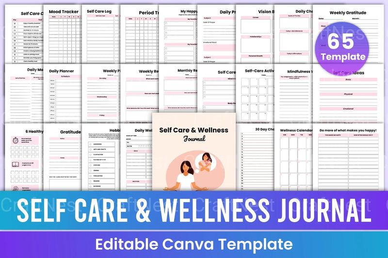 Self Care Wellness Guide - CraftNest - Digital Crafting and Art
