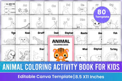 Animal Coloring Activity Book for Kids - CraftNest - Digital Crafting and Art