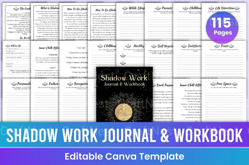 Shadow Work Workbook Guide - CraftNest - Digital Crafting and Art