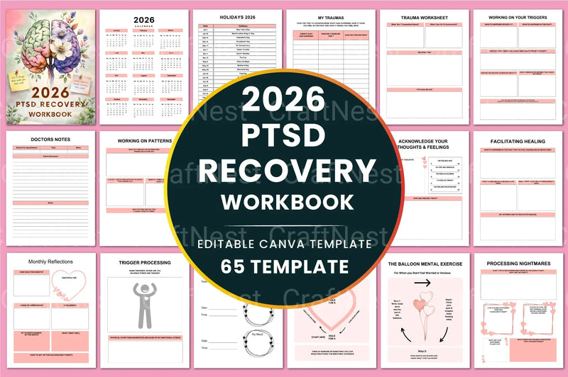 PTSD Recovery Workbook: A Comprehensive Guide - CraftNest - Digital Crafting and Art