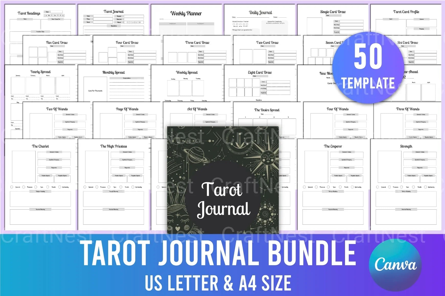 Tarot Card Design Collection - CraftNest - Digital Crafting and Art
