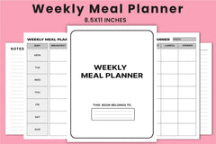 Weekly Meal Planner  Bundle - CraftNest - Digital Crafting and Art
