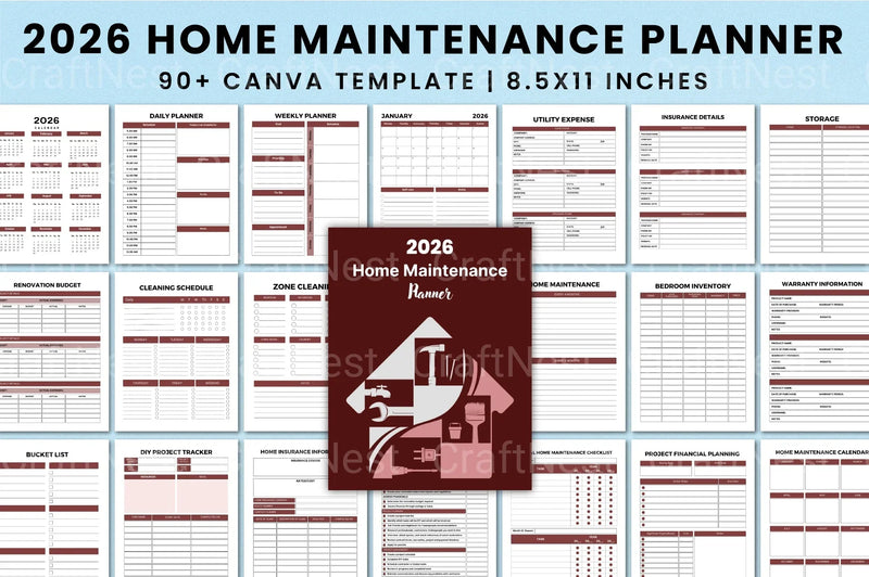 Home Maintenance Planner Guide - CraftNest - Digital Crafting and Art