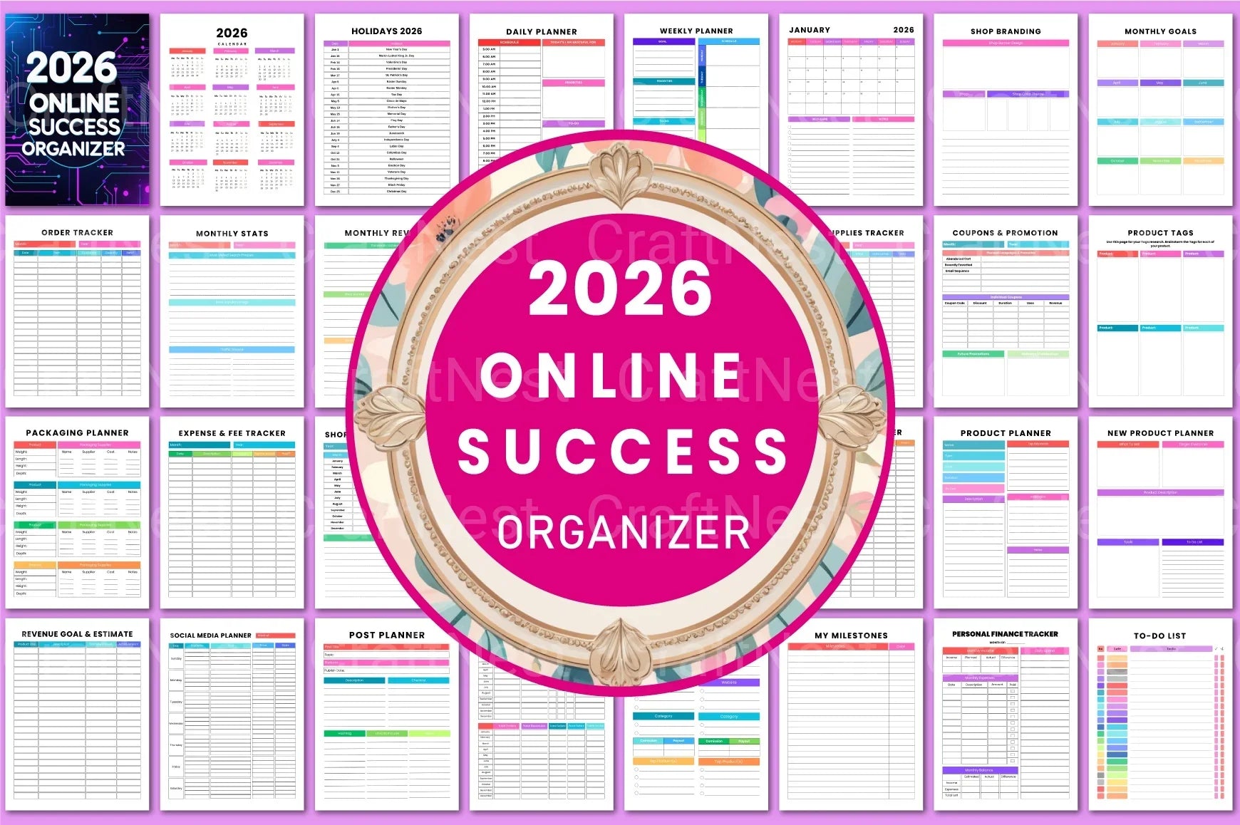 Online Success Planner - CraftNest - Digital Crafting and Art