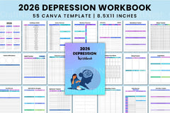 Depression Workbook: Effective Strategies for Mental Health - CraftNest - Digital Crafting and Art