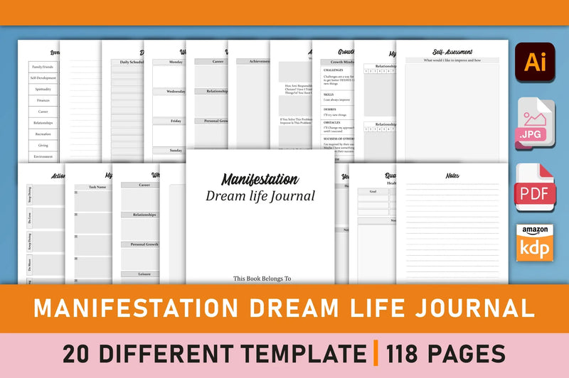 Manifestation Dream Life Planner - CraftNest - Digital Crafting and Art