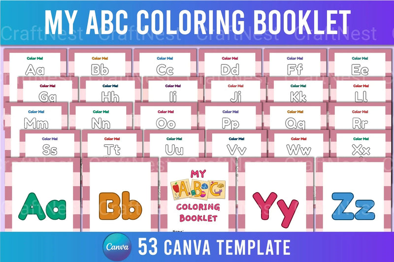My ABC Coloring Booklet - CraftNest - Digital Crafting and Art