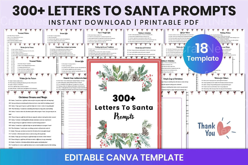 300 Creative Letters to Santa Prompts - CraftNest - Digital Crafting and Art