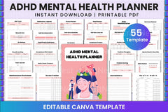 ADHD Mental Health Planner for Improved Focus - CraftNest - Digital Crafting and Art