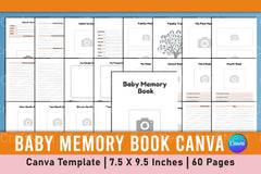 Baby Memory Book Template - Canva Design - CraftNest - Digital Crafting and Art
