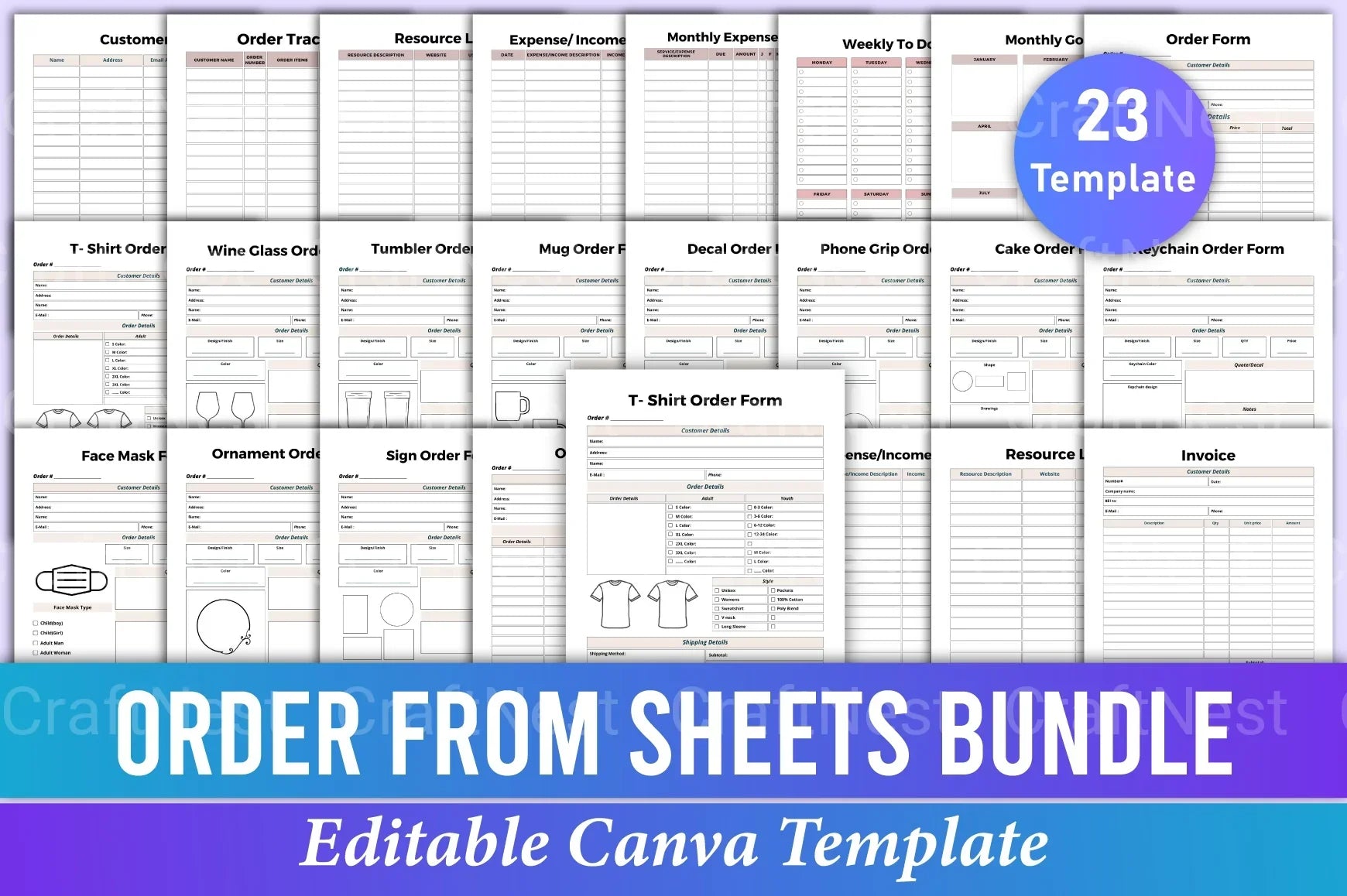 Order from Sheets - CraftNest - Digital Crafting and Art