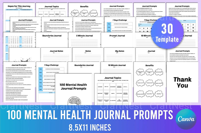 Mental Health Prompts for Wellbeing - CraftNest - Digital Crafting and Art