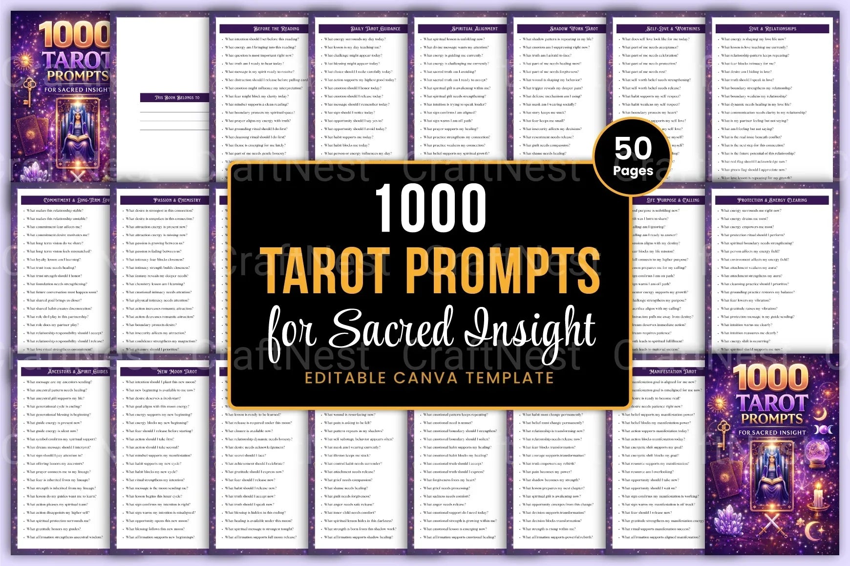 Tarot Prompts for Sacred Insight - CraftNest - Digital Crafting and Art