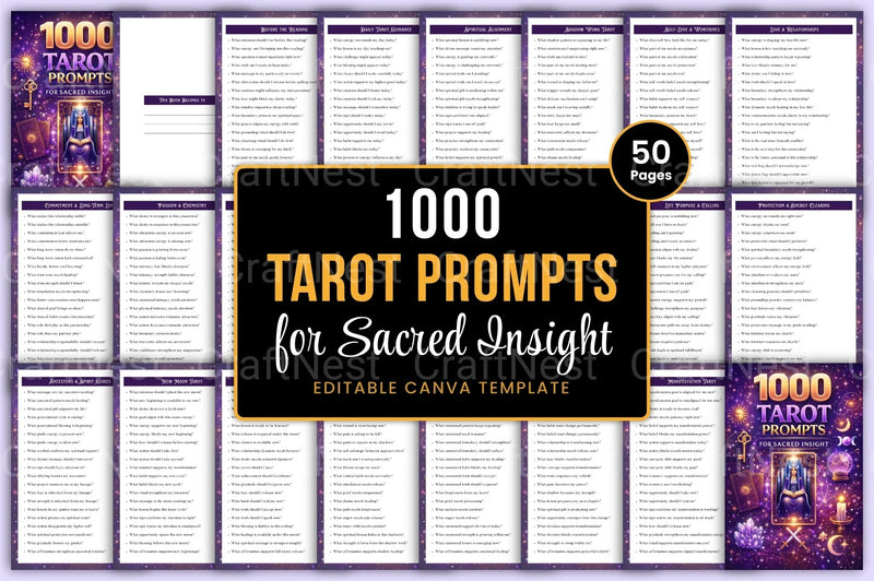 Tarot Prompts for Sacred Insight - CraftNest - Digital Crafting and Art