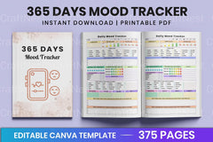 Mood Tracker Journal: Daily Mood Log - CraftNest - Digital Crafting and Art