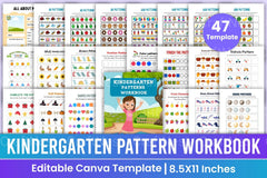 Kindergarten Pattern Workbook for Early Learning - CraftNest - Digital Crafting and Art