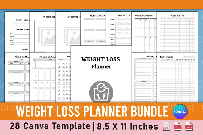 Weight Loss Tracker Tool - CraftNest - Digital Crafting and Art