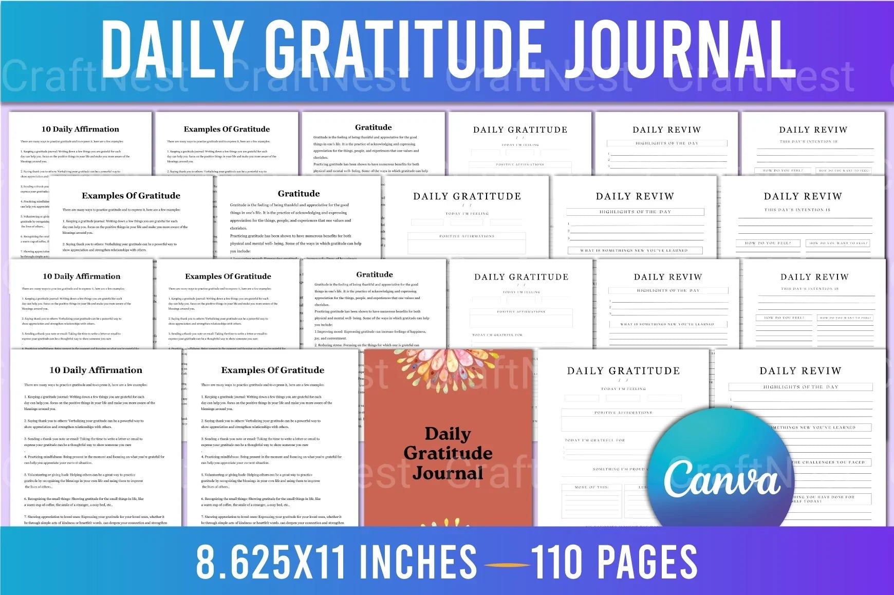Daily Gratitude Journal - CraftNest - Digital Crafting and Art