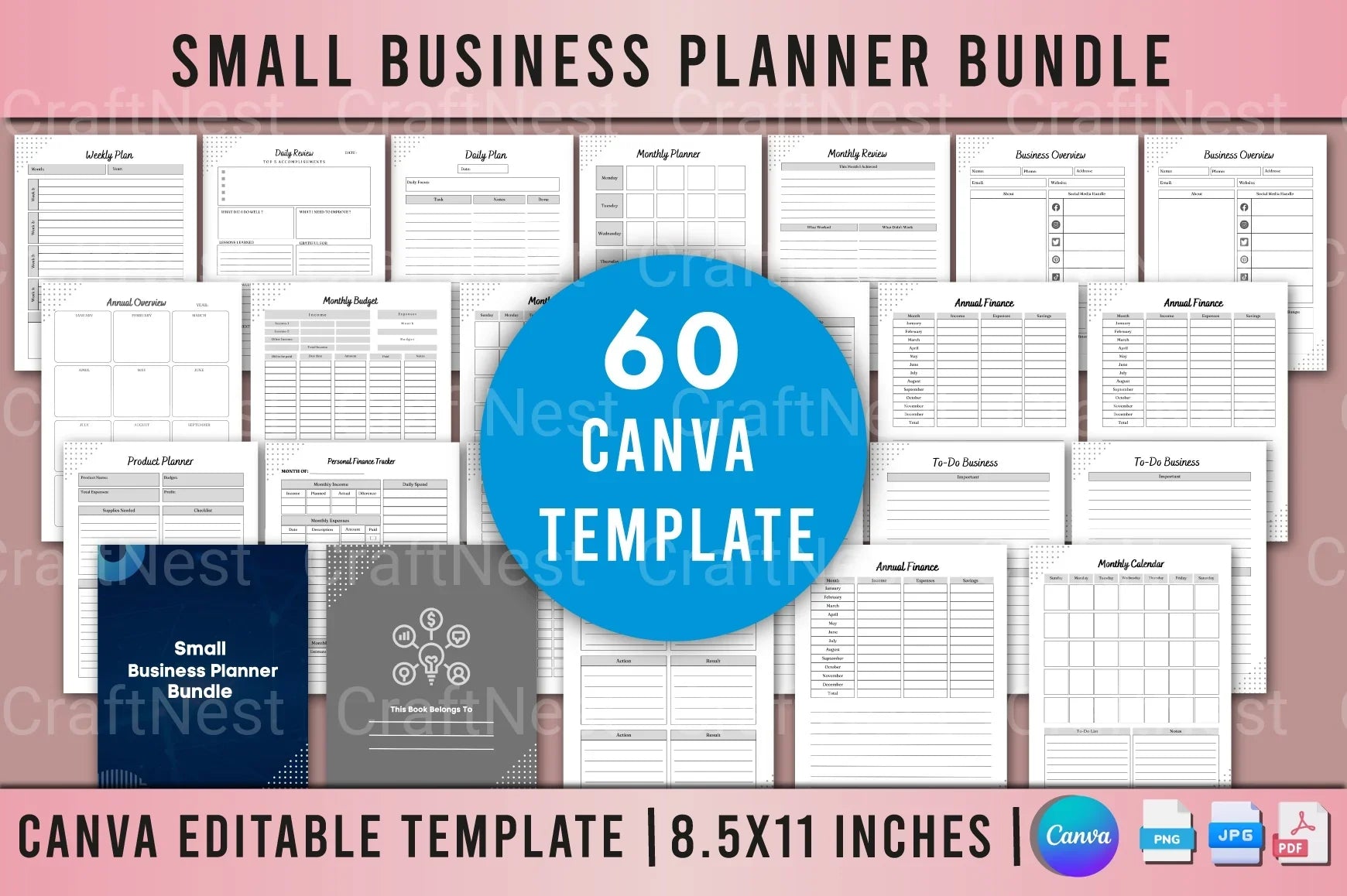 Small Business Planner Template - CraftNest - Digital Crafting and Art