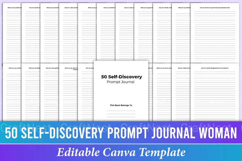 Self Discovery Prompt for Personal Growth - CraftNest - Digital Crafting and Art