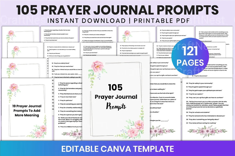 Prayer Prompts Guide for Inspiration - CraftNest - Digital Crafting and Art