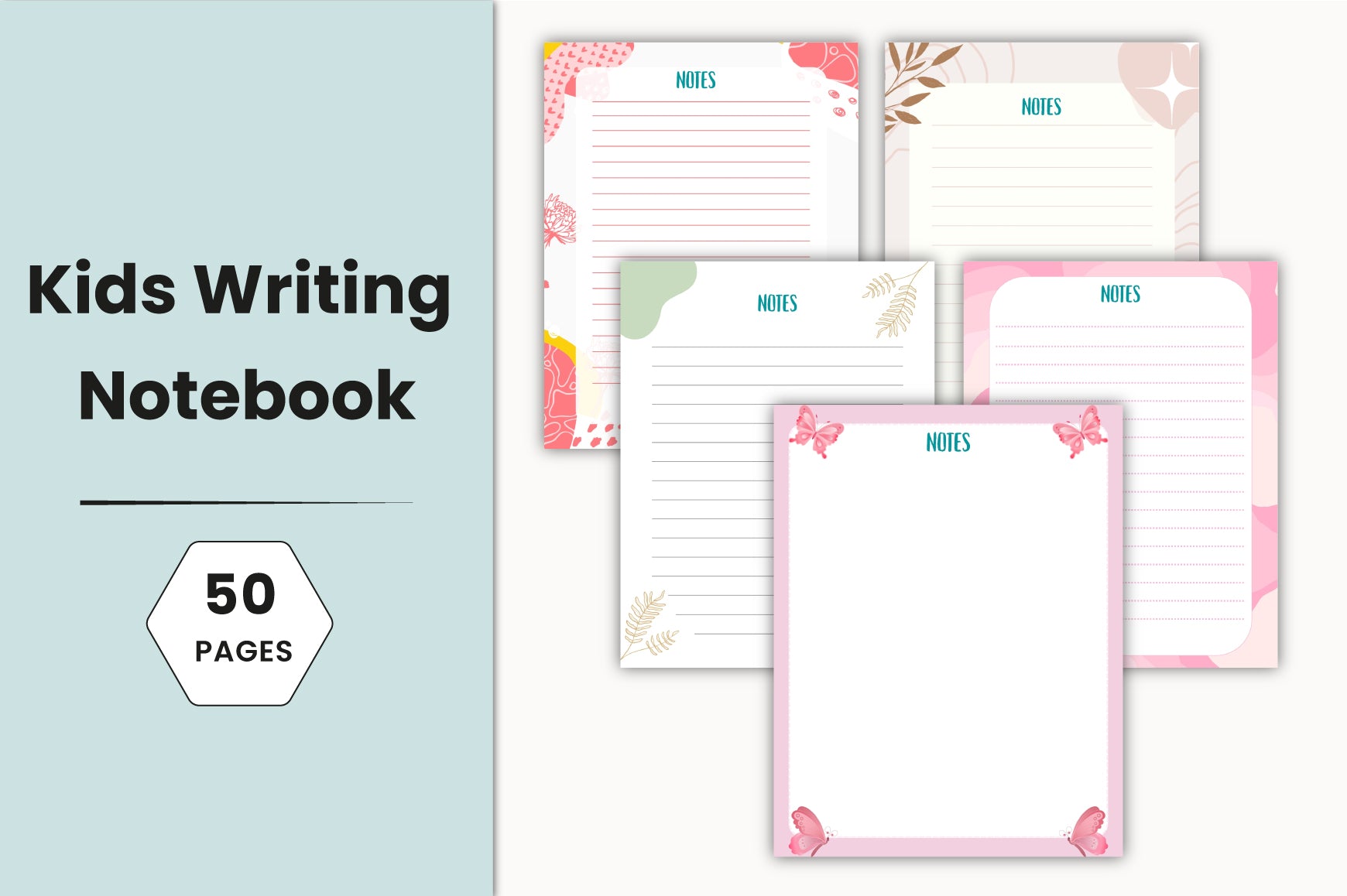 Kids Writing Notebook Planner