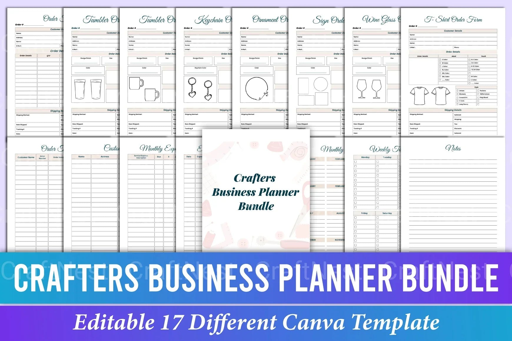 Crafter's Business Planner for Success - CraftNest - Digital Crafting and Art