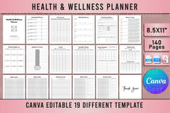 Health & Wellness Planner - CraftNest - Digital Crafting and Art
