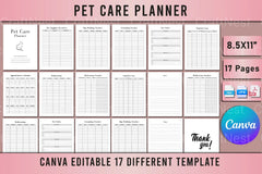 Pet Care Planner Guide - CraftNest - Digital Crafting and Art