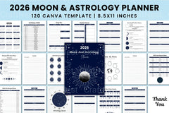 Moon Astrology Planner Canva Template - CraftNest - Digital Crafting and Art