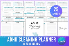 ADHD Cleaning Planner for Effective Organization - CraftNest - Digital Crafting and Art
