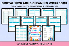 ADHD Cleaning Workbook: Effective Strategies for a Tidy Home - CraftNest - Digital Crafting and Art