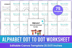 Alphabet Dot to Dot Worksheet for Kids - CraftNest - Digital Crafting and Art